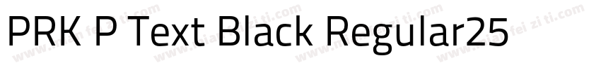 PRK P Text Black Regular25字体下载字体转换